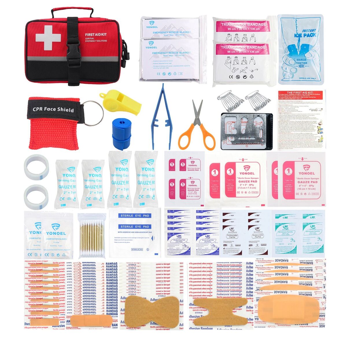 Emergency Survival Kit, 151 Pcs Survival Gear First Aid Kit
