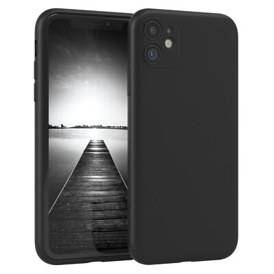 Für Apple iPhone 11 Handyhülle Silikon Back Cover Schutz Soft Case Handy Schwarz