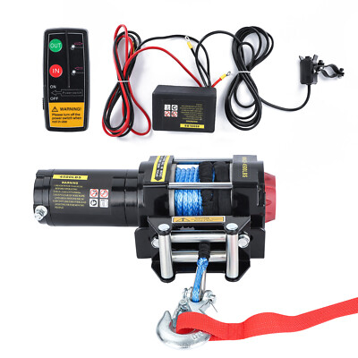 Elektrische Seilwinde 4500lb 12V Winde synthetisches Fernbedienung Seil Motor