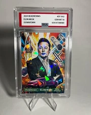 Elon Musk Downtown, CRACKED ICE custom card, Slab (parody)