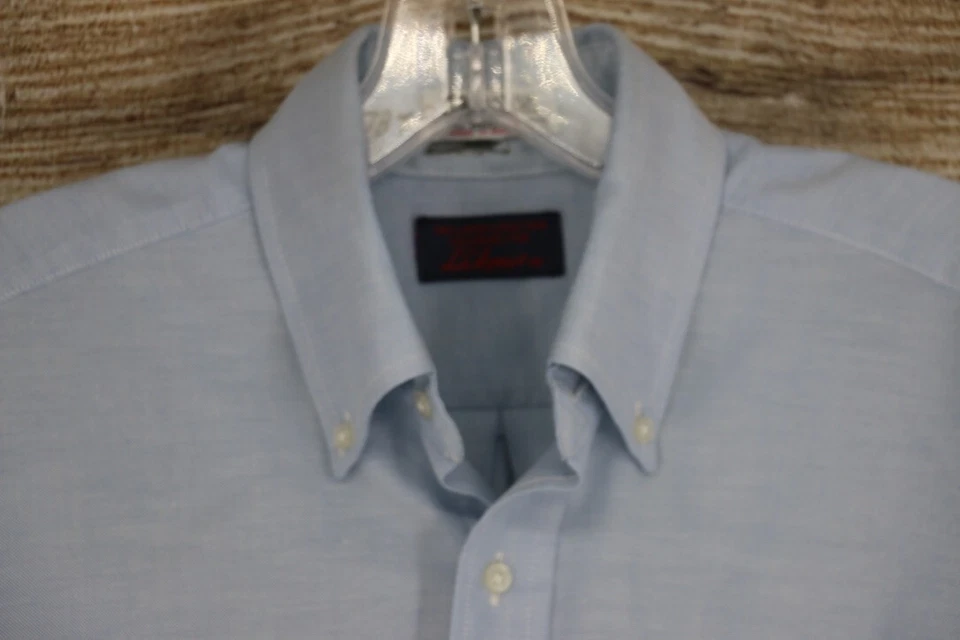 Camisa de vestir azul manga larga abotonada talla 15,5-33 vintage de LS Ayres & Co. para hombre Foto 2 de 4