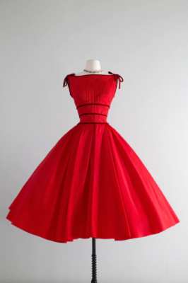 open lace back dress A-Line Satin Tea Length Burgundy Prom Dress, Burgundy Formal Dress –  dresstby