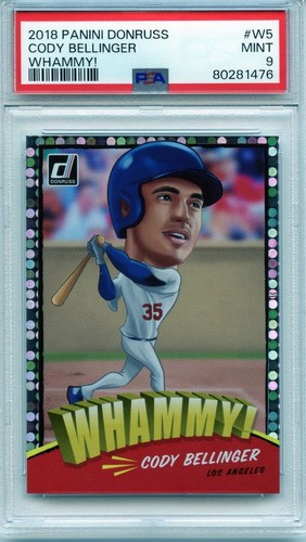 Newest Yankee!! 2018 Panini Donruss Whammy! Cody Bellinger #W5 PSA 9 Mint! SP - Picture 2 of 6