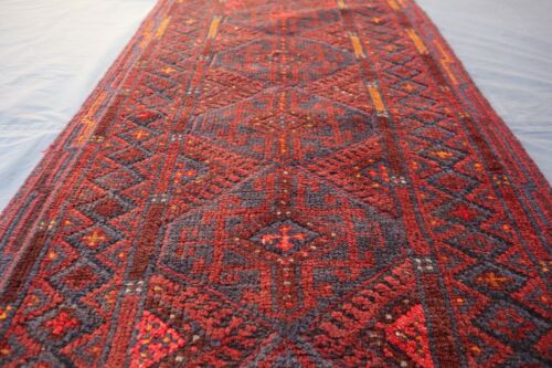 2x8 Vintage Mishwani Runner Rug – Tribal Afghan Hallway Rug –Hand Wool Geometric - Picture 4 of 10