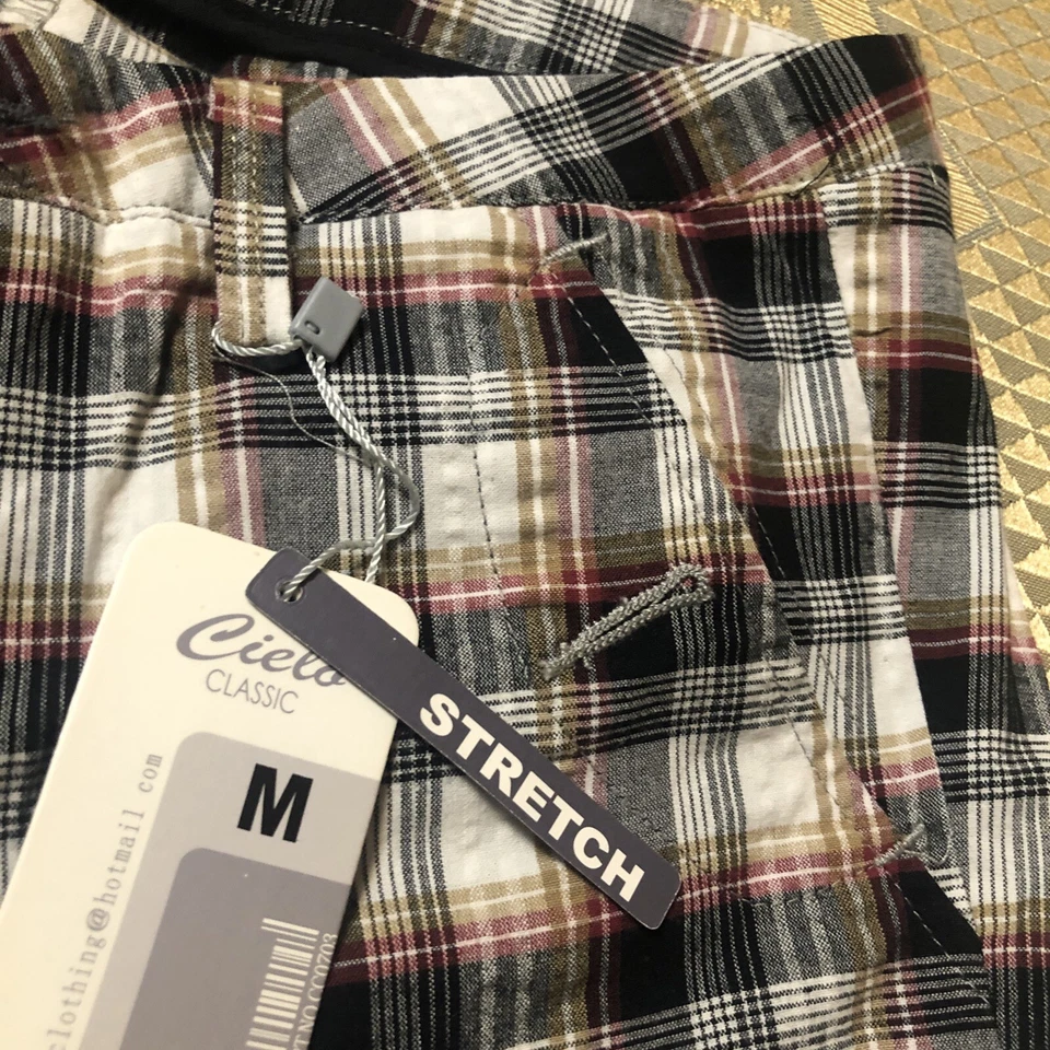 Pantalones Cortos Cielo Clásicos Cuadros Bolsillos Para Mujer Talla M Cremallera Nuevos Con Etiquetas Foto 4 de 4