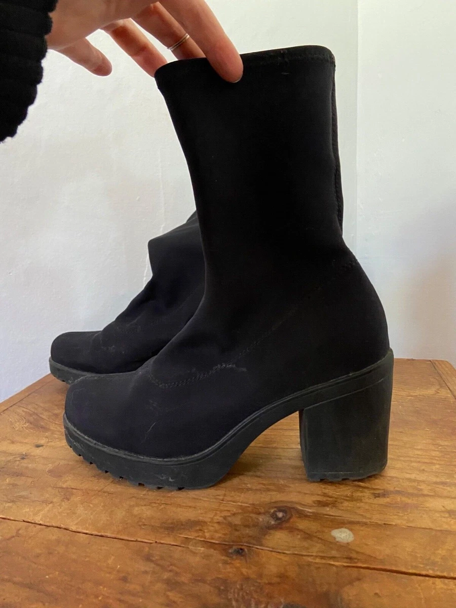 Vagabond Sock Pull On Stretch Bootie Black Size 36 eBay