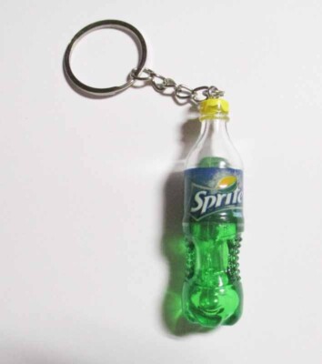SPRITE Soda Bottle KEYCHAIN Keyring Novelty Malaysia 3D 2.5'' Coca Cola Resin