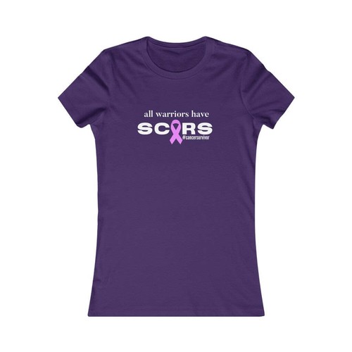 All Warriors Have Scars | Cancer Survivor | Cancer Warrior | Ladies Tee - Picture 5 of 25