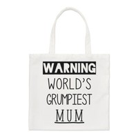 Achtung Weltweit Grumpiest Mum Regular Tragetasche Toll Beste Muttertag Shopper