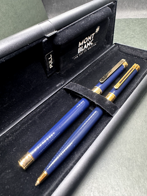 MONTBLANC noblesse IBM コラボ 万年筆 ボールペン セット MONTBLANC NOBLESSE OBLIGE Navy-Blue Vintage Fountain &Ballpoint