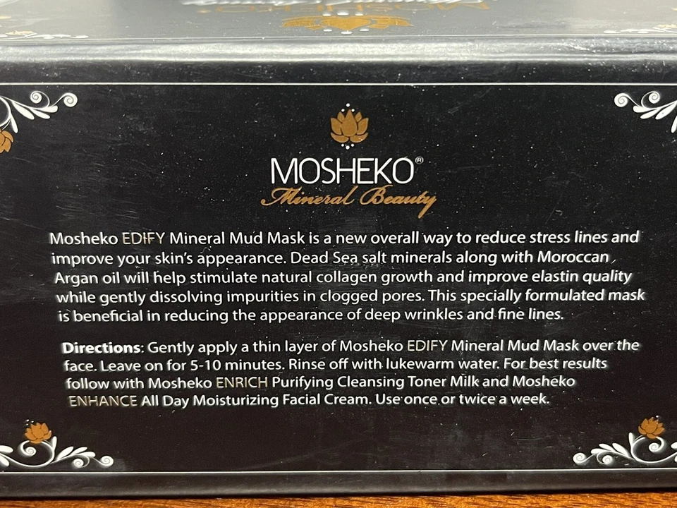 Mosheko Mineral Beauty Premium Mineral Mud Mask Edify 50 ml MSRP $399.99 NEW - Image 2 of 3