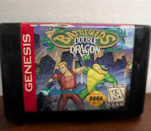 Battletoads Double Dragon Sega Genesis 1993 Authentic Cart Vtg Retro Video Game