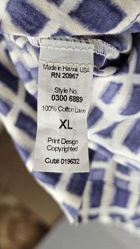 Tori Richard Button Up Shirt Mens XL. Geometric Pattern 100% Cotton Lawn - Picture 6 of 7