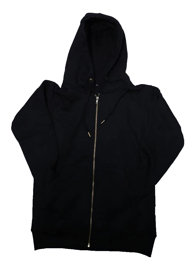 Black hoodie silver clearance zipper