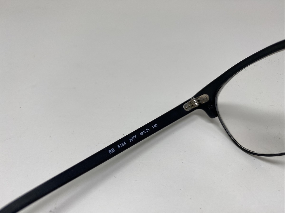 RAY BAN RB 5154 2077 CLUBMASTER 49/21/140 BLACK EYEGLASSES FRAME
