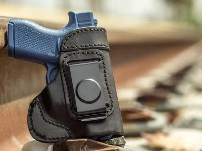 OUTBAGS USA MADE IN USA | Full Grain Leather IWB Conceal Carry Holster for Glock 42 G42 .380