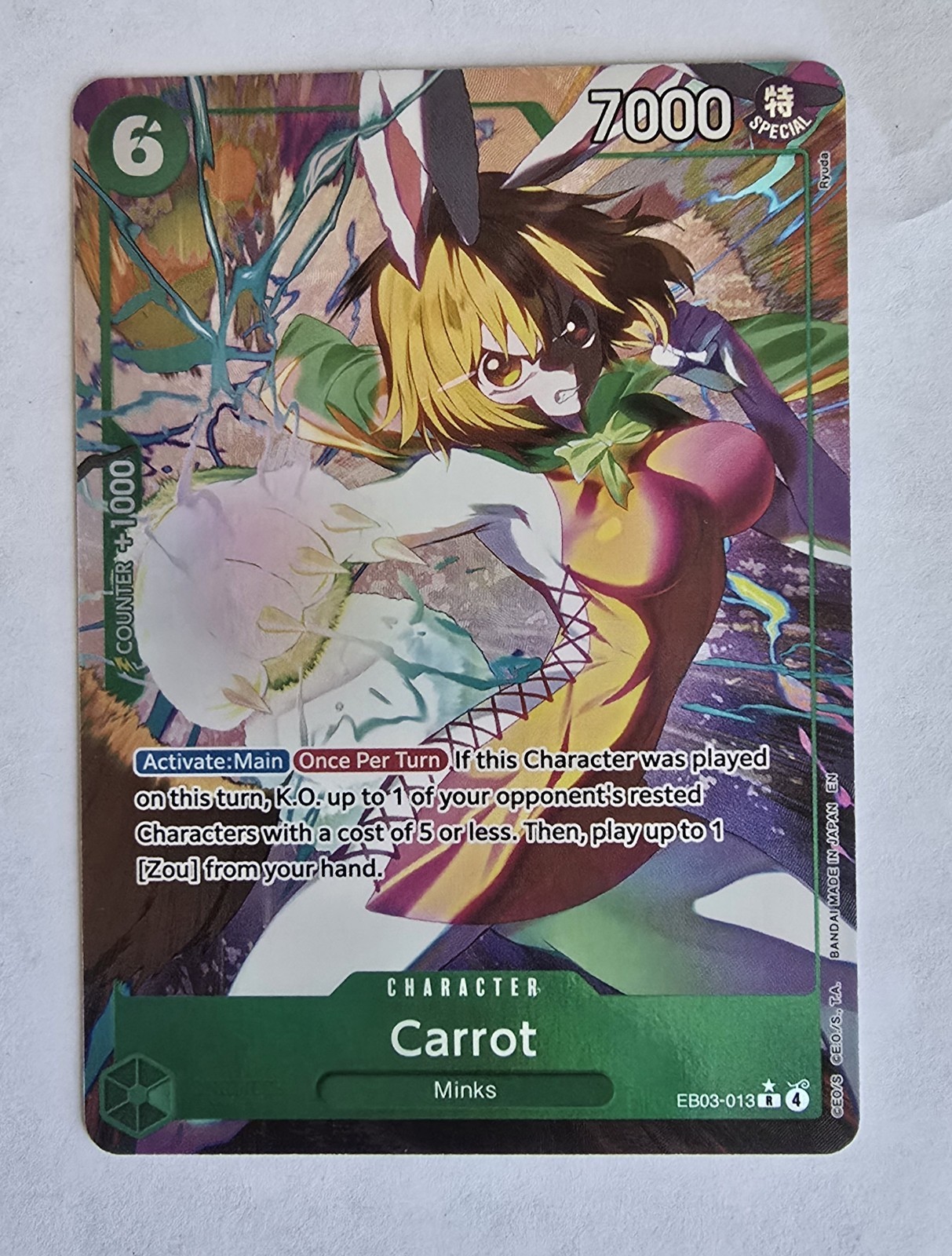 One Piece Heroines Edition Carrot Rare Alt Art EB03 013 NM