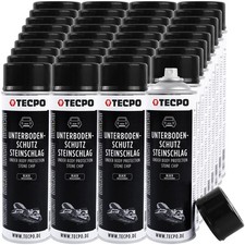 36x TECPO UNTERBODENSCHUTZ SPRAY &Uuml;BERLACKIERBAR SCHWARZ 500 ml STEINSCHLAGSCHUTZ