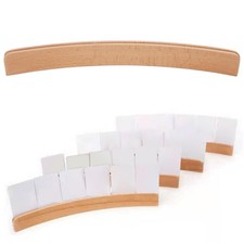 Wooden Curved Playing Card Holders Widen Base Trays for Kids Seniors Adults