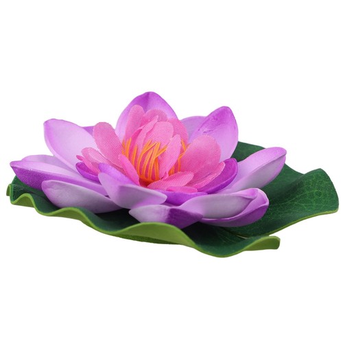 5 Stück Künstliche Lotusblüte Seerose Kunstpflanzen Schwimmbad Schwimmpflanze - Bild 9 von 24