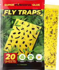 Fruit Fly Trap 20 Pack , Double-Sided Yellow Sticky Traps Indoor  Outdoor , F