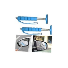 Side Mirror Squeegee, 2 PCS Car Mirror Squeegee, Retractable Car Rearview Blue