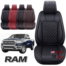 Custom Fit Dodge Ram Front Seat Covers 2009-2022 - 2 PCS Front/Black