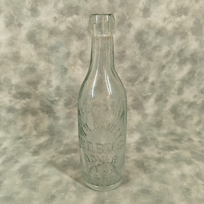 Antique Embossed Soda Bottle WH Cawley Co DBW Dover NJ Regis Sterro Clear Glass!