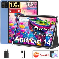 2026 Tab 10  Gaming Tablet 12GB RAM 256GB ROM 8000mAh Tablet 1080P HD Pad 13MP