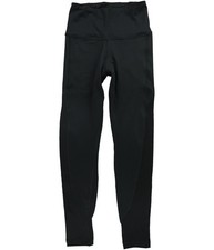 Reebok Womens Workout Ready Rib High Rise Compression Athletic Pants, black, S