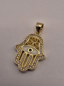 Authentic Celestial Hamsa Gold Plated Guardian Of Light