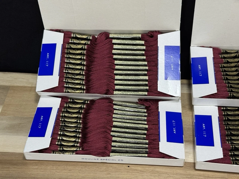 ✅ 6 Boxes ✅NEW ✅DMC 25 EMBROIDERY FLOSS ✅MOULINE ✅FRANCE ✅100% COTTON ✅#902 - Image 4 of 4