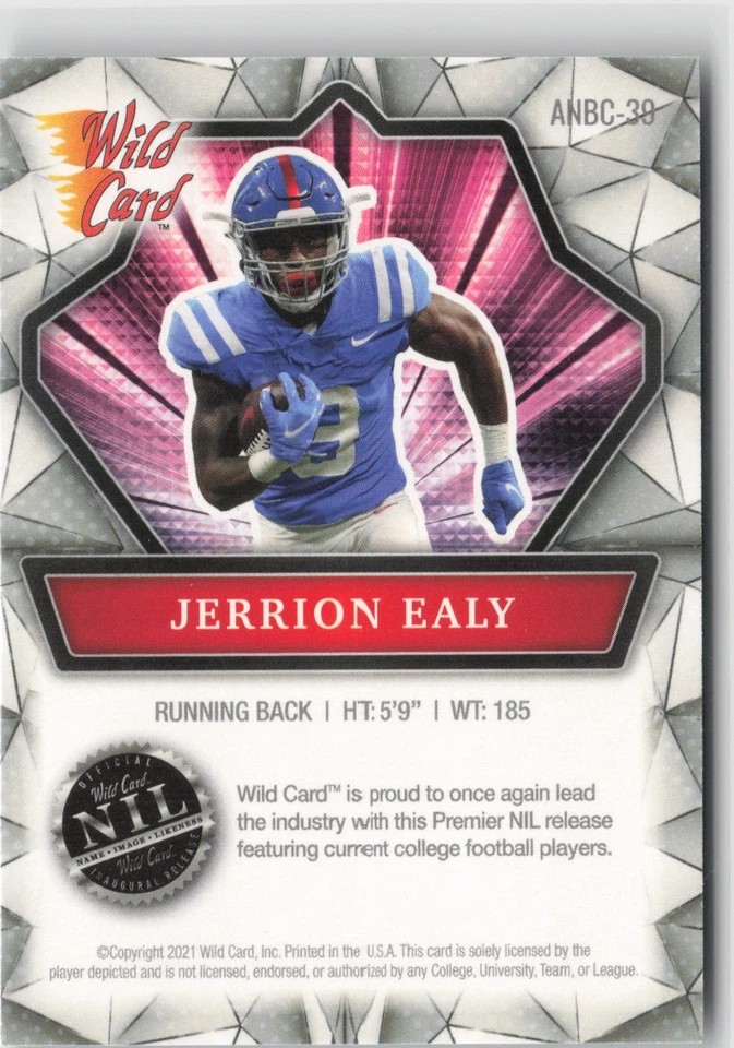 2021 Wild Card Alumination NIL #ANBC-39 Jerrion Ealy - Image 2 of 2
