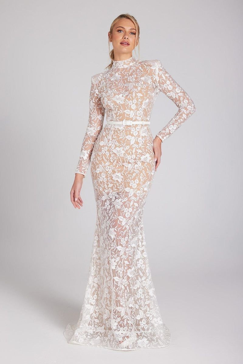 Womens Nadine Merabi Gabriella White Lace Dress, Size XS - RRP £615 NEW