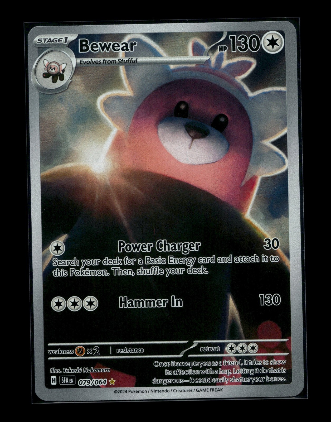 Pokemon TCG Bewear 079/064 SV Shrouded Fable Illustration Rare Holo English NM