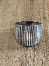 Vintage Sterling Silver 925 Mexico Ribbed Textured Ring Size 10 1/2