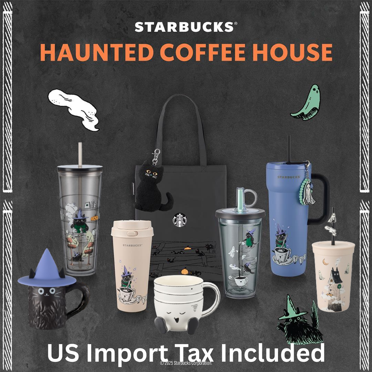 Starbucks Haunted Coffee House Halloween 2025 Thailand | US Import