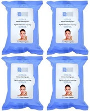 Retinol Makeup Cleansing Cloth Wipes, 4-pk (100 Wipes) (Regular)
