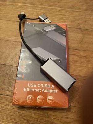 *TWO*   USB Type A/C to Ethernet Adapter - 1000Mbps for Gaming & Streaming
