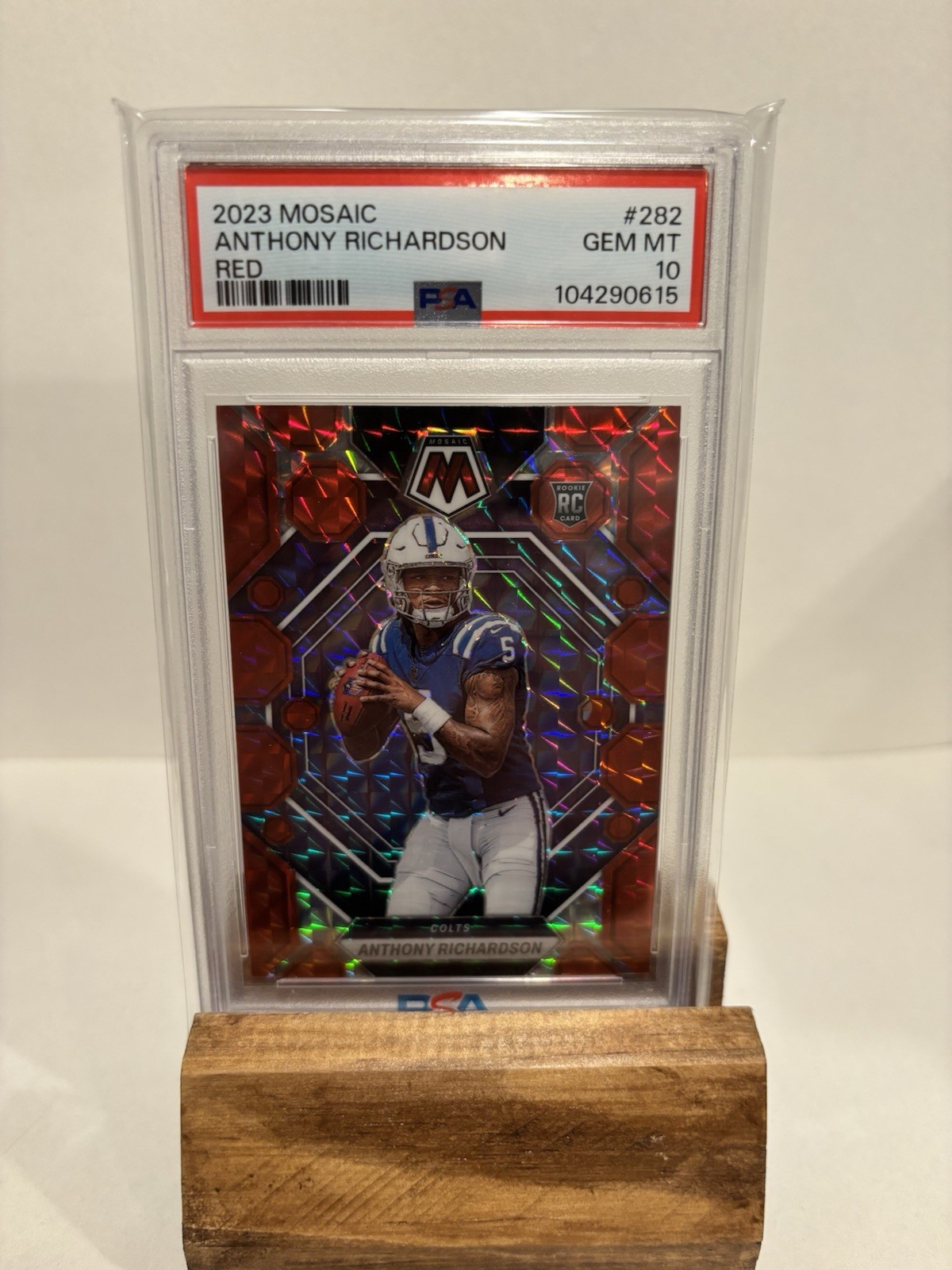 2023 Panini Mosaic Rookies Anthony Richardson #282 Red PSA 10