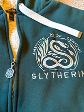 Wizarding World of Harry Potter Slytherin Sherpa lined Emerald Green Full Zip XL