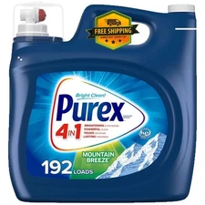 Purex Mountain Breeze Liquid Laundry Detergent – 250 fl oz, Up to 192 Loads