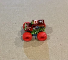 Monster Jam Mini RED Christmas Grave Digger Truck 1:87