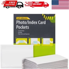 Top-Loading Clear Adhesive Label Holders - 3.6 x 5.25 for Easy Access & Clarity