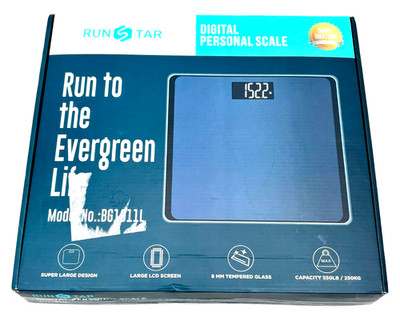 RUNSTAR Battey Operated Digital Personal Scale 550Lbs Capacity Model BG1911L