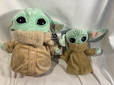 Star Wars The Mandalorian Plush Grogu Lot of 2 Mattel Disney 9"  Gallerie 6.25"