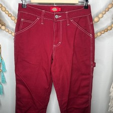 Dickies Red Utility Carpenter Straight Leg Pants 1 25"