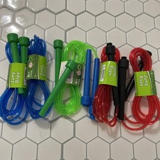 8ft Jump Rope - Lot of 5 Ropes Red, Blue and Lime Green