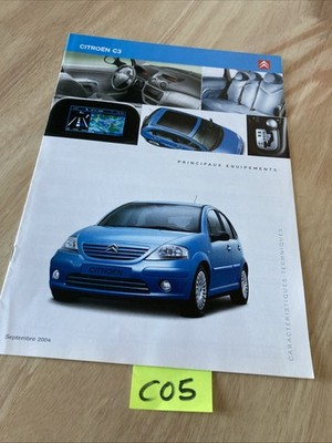 Citroën C3 2005 Technical Characteristics And Equipment Brochure