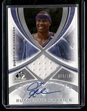 2005-06 SP Game Used AAF-QR Quentin Richardson Authentic Fabrics Autographs /100